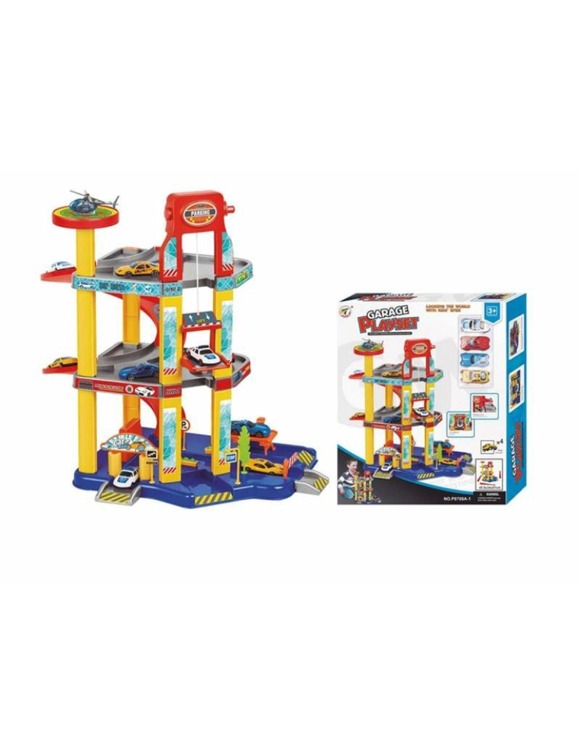 Bigbuy Fun - Garagem Parking com Veículos 34 x 47 cm