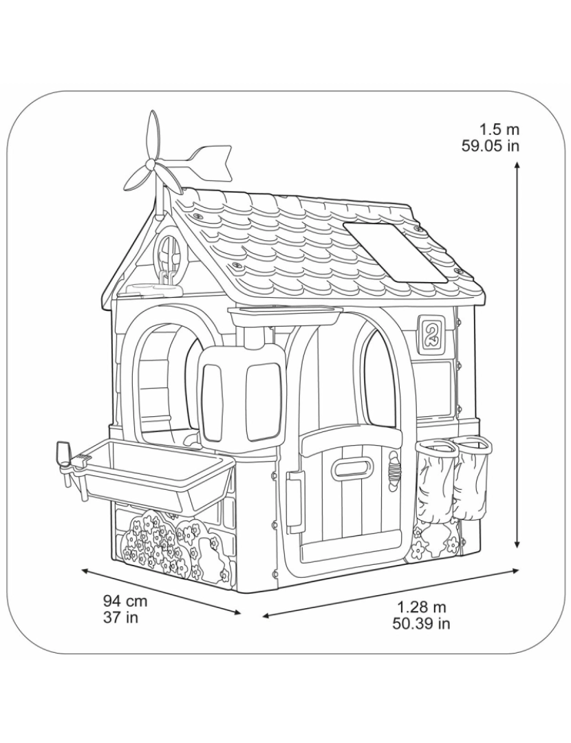 imagem de Casa Infantil de Brincar Famosa Eco House 150 x 120 x 94 cm5