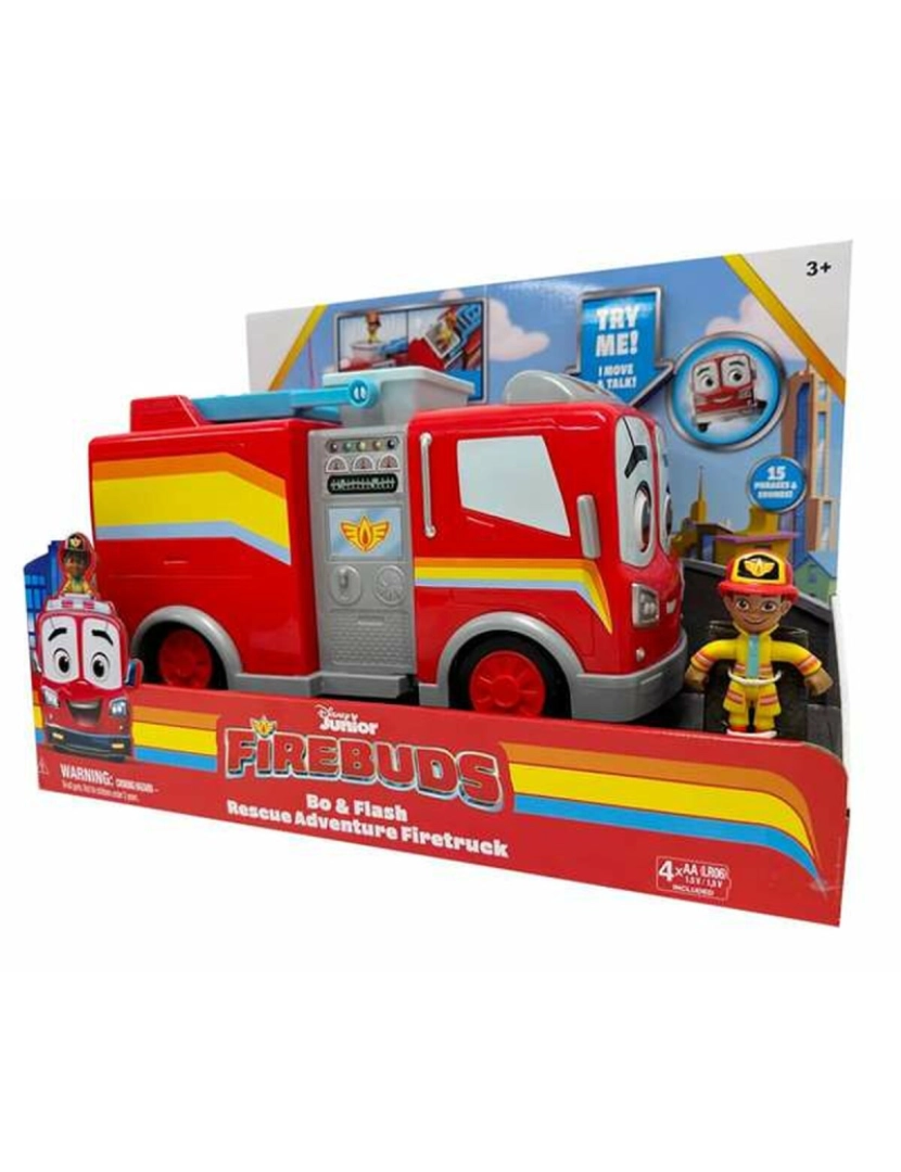 imagem de Camião de bombeiros com luz e som Spin Master Firebuds Bo & Flash1