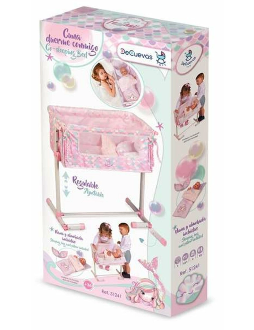 imagem de Berço para Bonecas Decuevas Co-Sleeping Bed 48 x 33 cm5