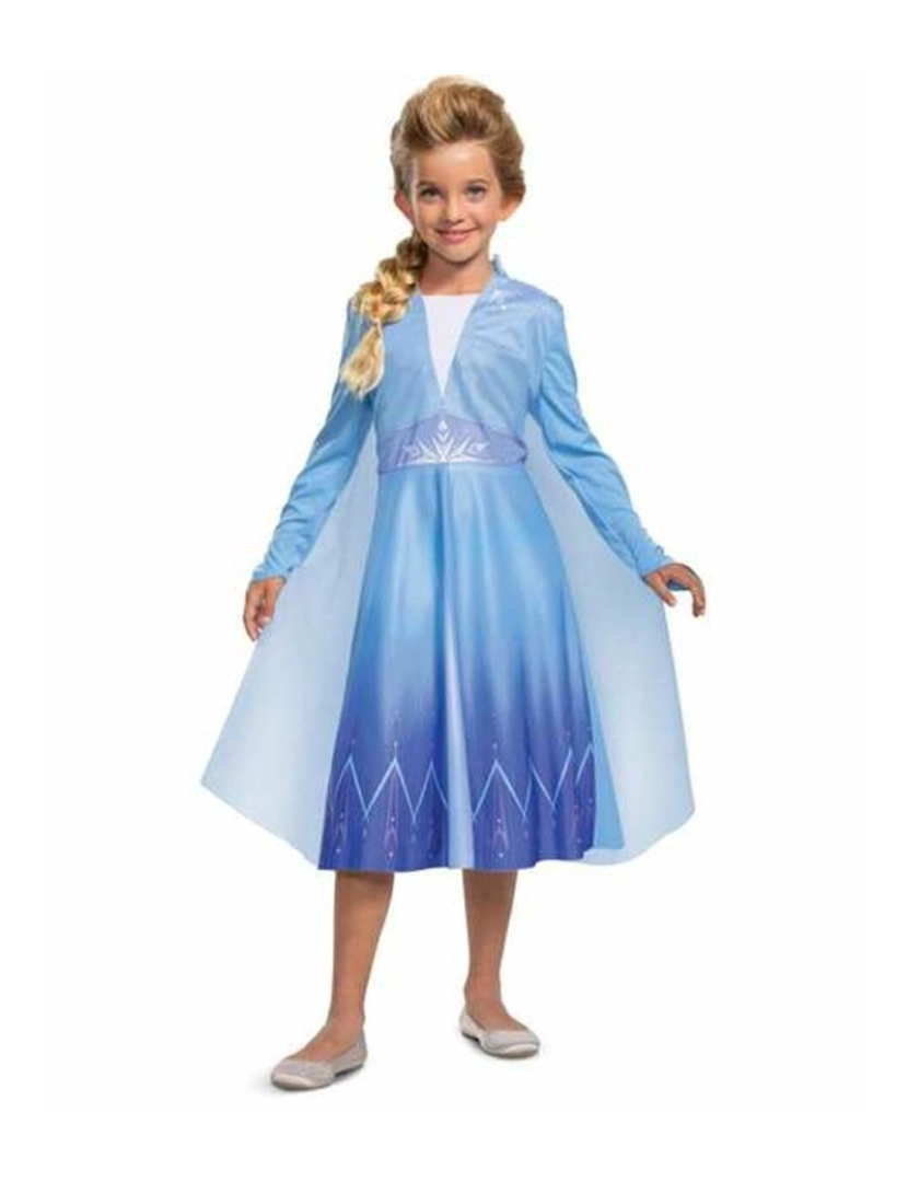 Bigbuy Carnival - Fantasia para Crianças Frozen 2 Elsa Travel Azul