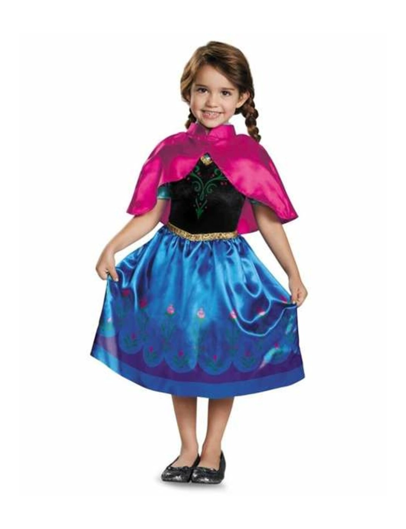 imagem de Fantasia para Crianças Frozen Anna Travel Azul1