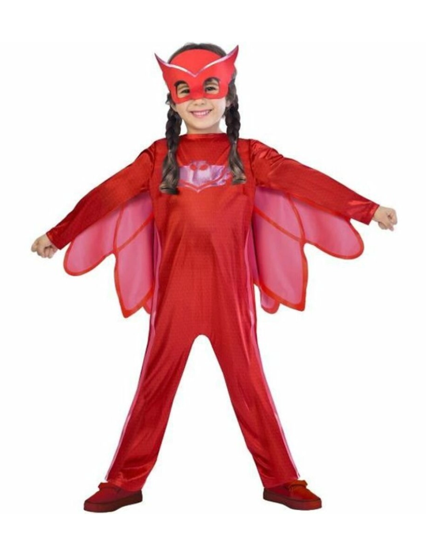 Bigbuy Carnival - Fantasia para Crianças Pj Masks Owlette Vermelho