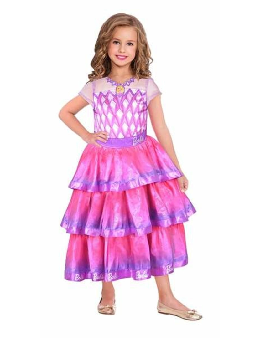 Bigbuy Carnival - Fantasia para Crianças Barbie Gem Ballgown Cor de Rosa