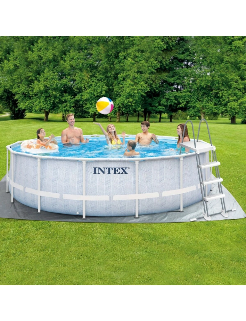 imagem de Piscina Desmontável Intex Chevron Prism Redonda 427 x 107 cm2