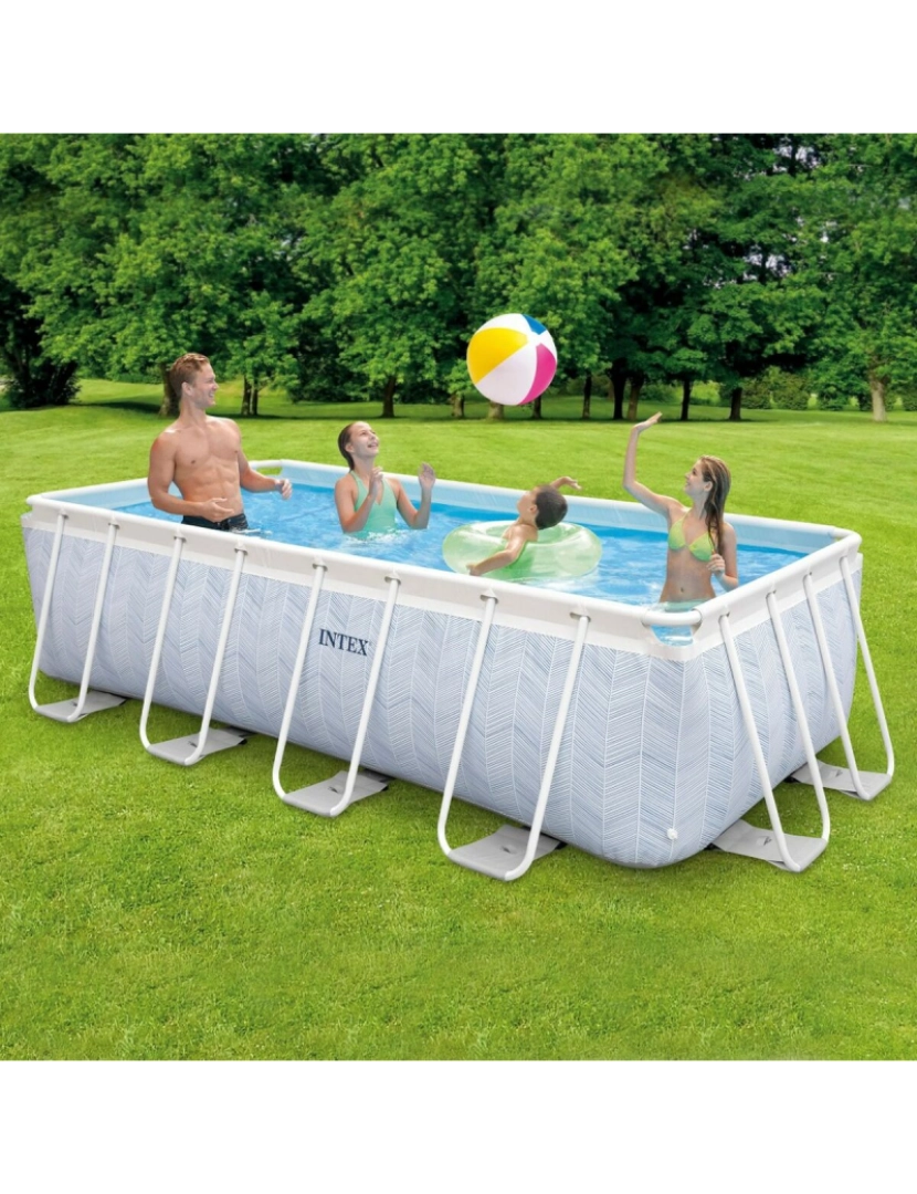 imagem de Piscina Desmontável Intex Prism Frame Retangular 400 x 200 x 100 cm2