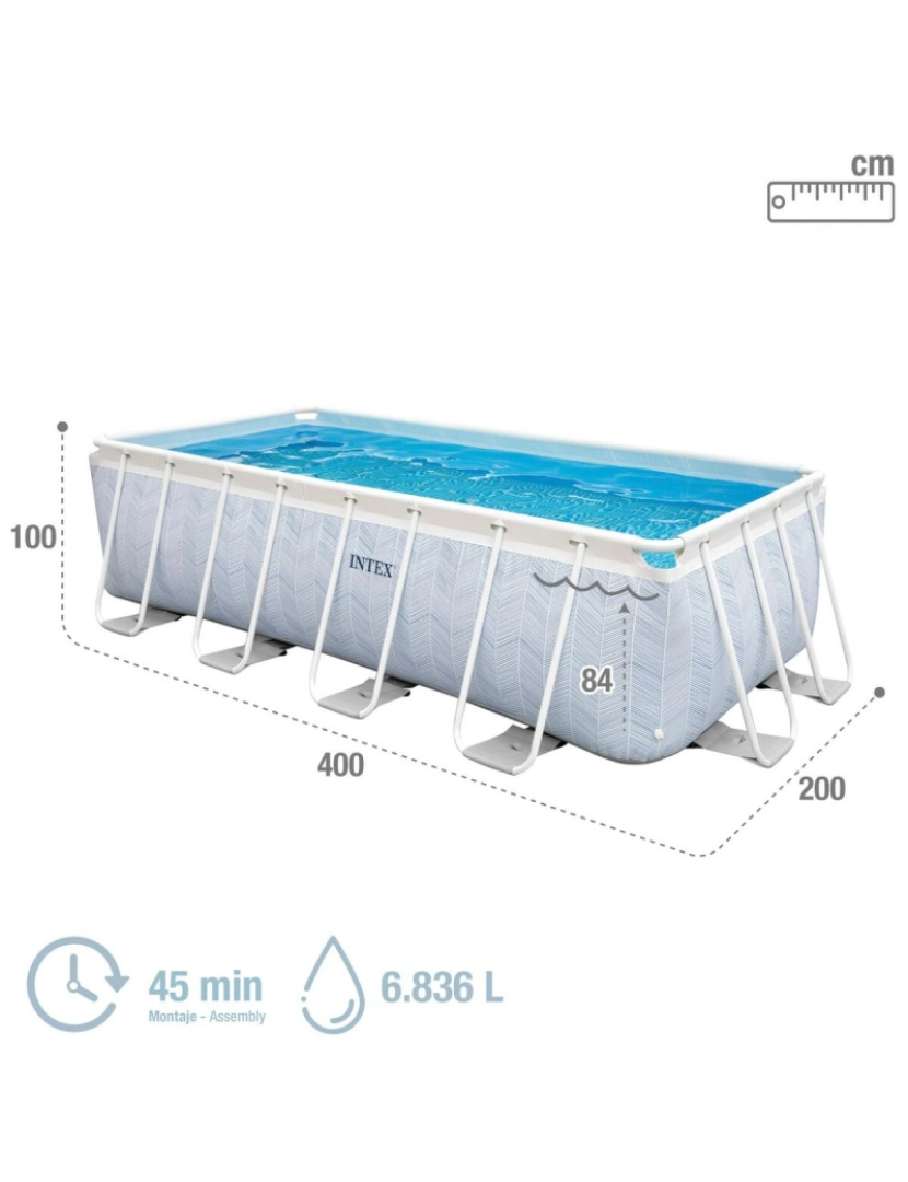 imagem de Piscina Desmontável Intex Prism Frame Retangular 400 x 200 x 100 cm4