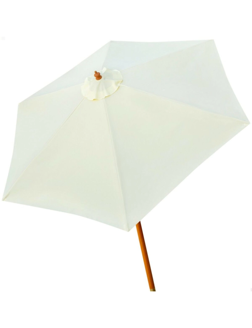 imagem de Parasol Aktive 300 x 240 x 300 cm Madeira Creme Ø 300 cm1