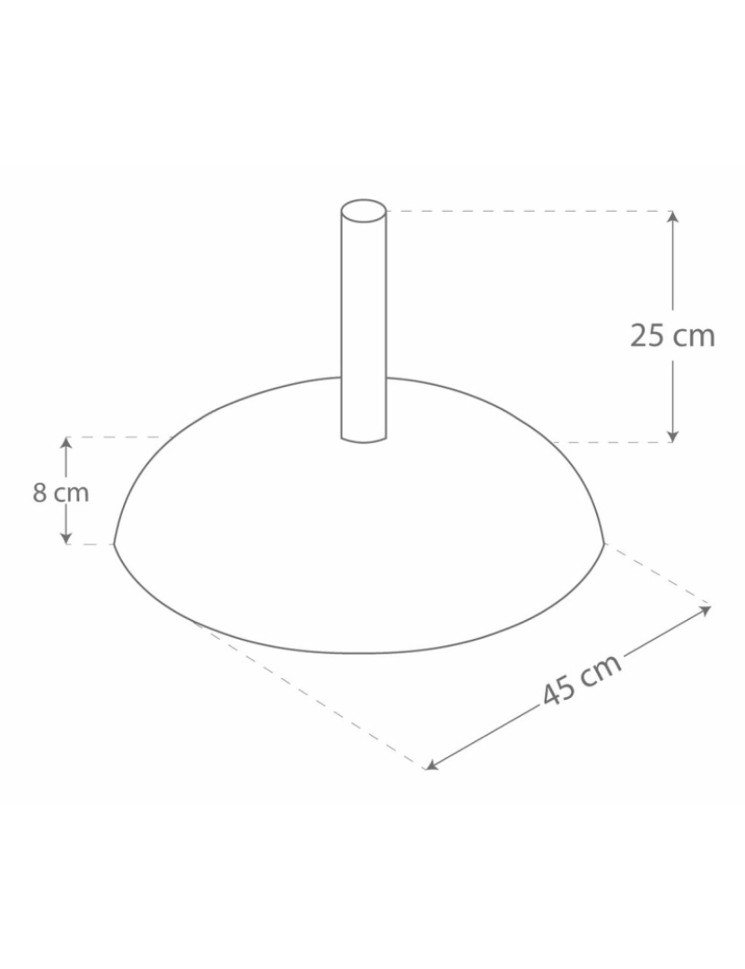 imagem de Base para Guarda-Sol Aktive 45 x 33 x 45 cm Cimento Aço3