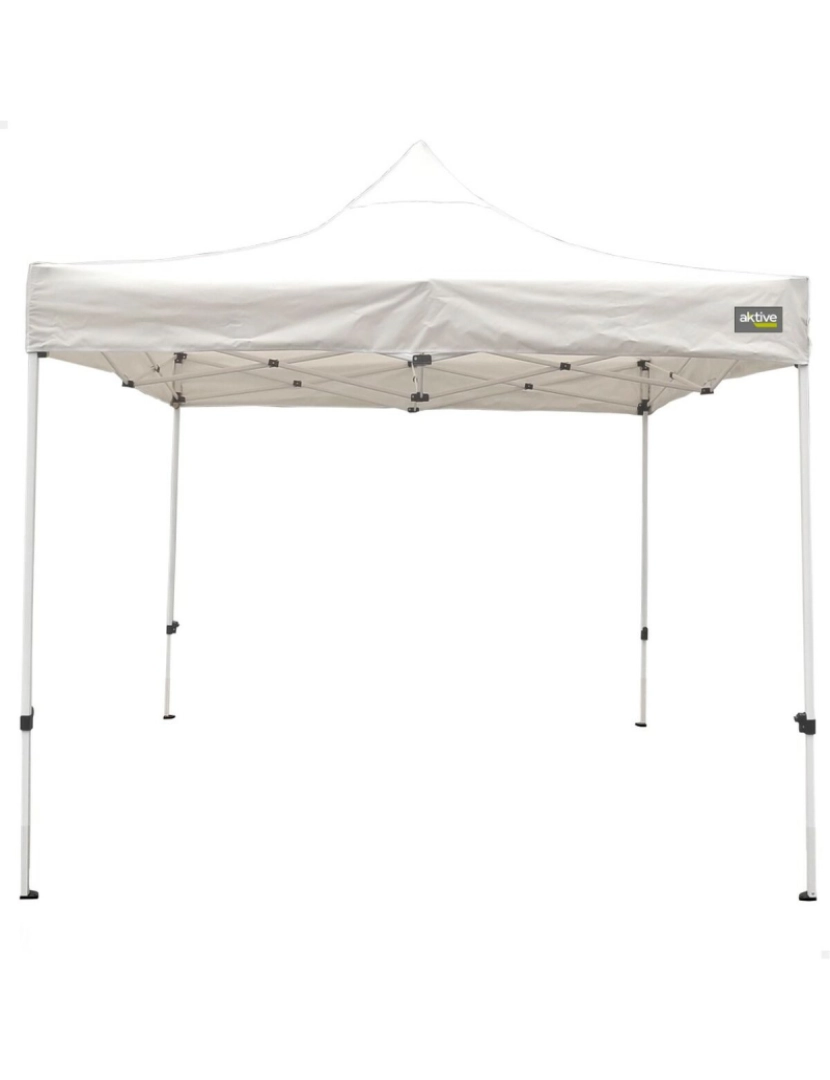 Aktive - Gazebo Aktive Dobrável Altura ajustável Aço Poliéster 420D Oxford Branco 300 x 320 x 300 cm