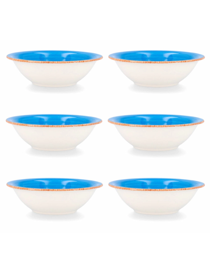 imagem de Tigela Quid Vita Azul Cerâmica 6 Unidades (18 cm)1