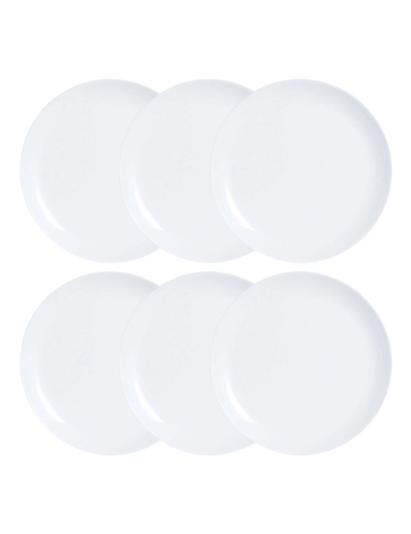 Luminarc - Conjunto de pratos Luminarc Diwali 6 pcs Branco Vidro