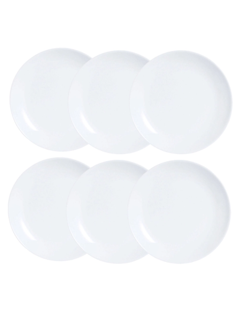 imagem de Conjunto de pratos Luminarc Diwali 6 pcs Branco Vidro 19 cm2