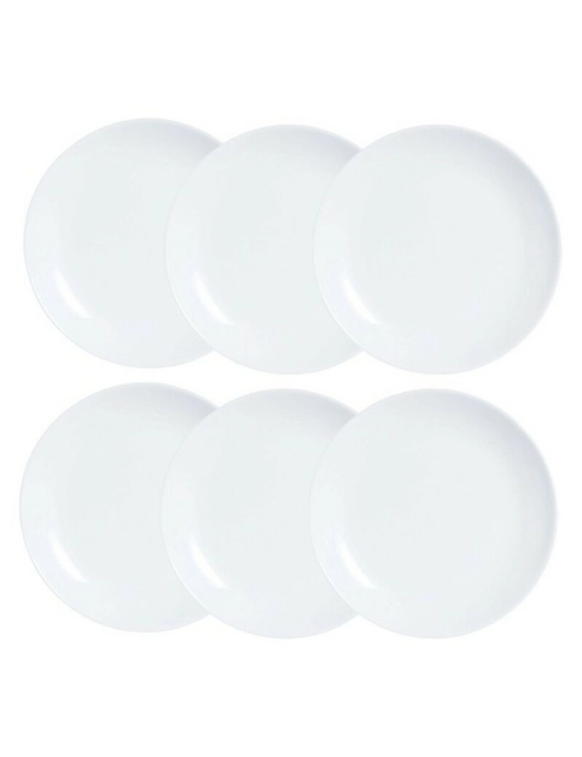 imagem de Conjunto de pratos Luminarc Diwali 6 pcs Branco Vidro 19 cm5