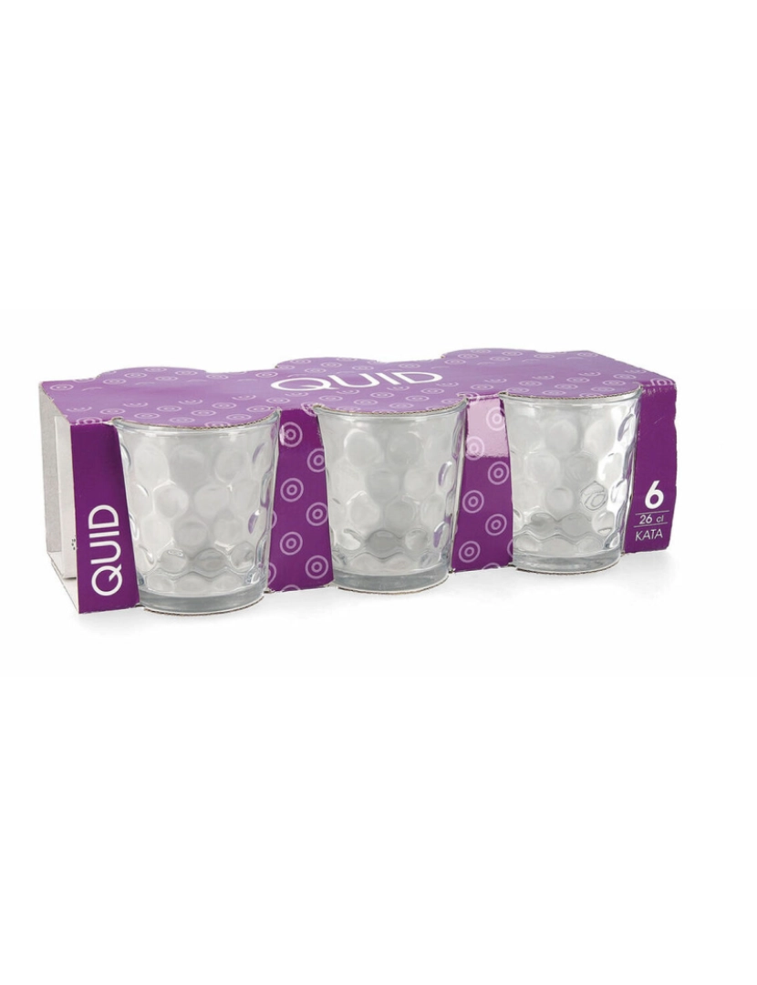 Quid - Conjunto de Copos Quid Kata Transparente Vidro 6 Peças 260 ml