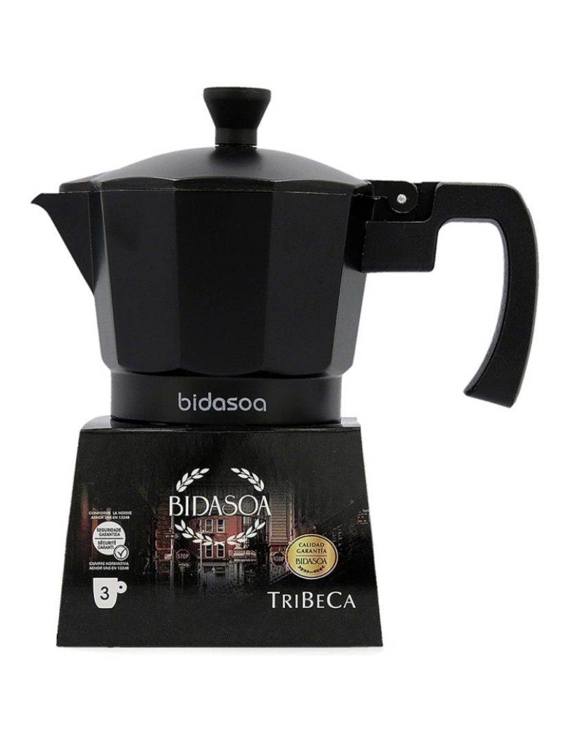 imagem de Cafeteira Italiana Bidasoa Tribeca Metal 3 Kopjes2