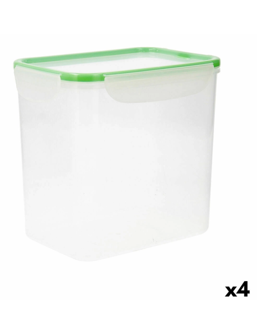 imagem de Lancheira Hermética Quid Greenery Transparente Plástico 4,7 L (4 Unidades) (Pack 4x)2