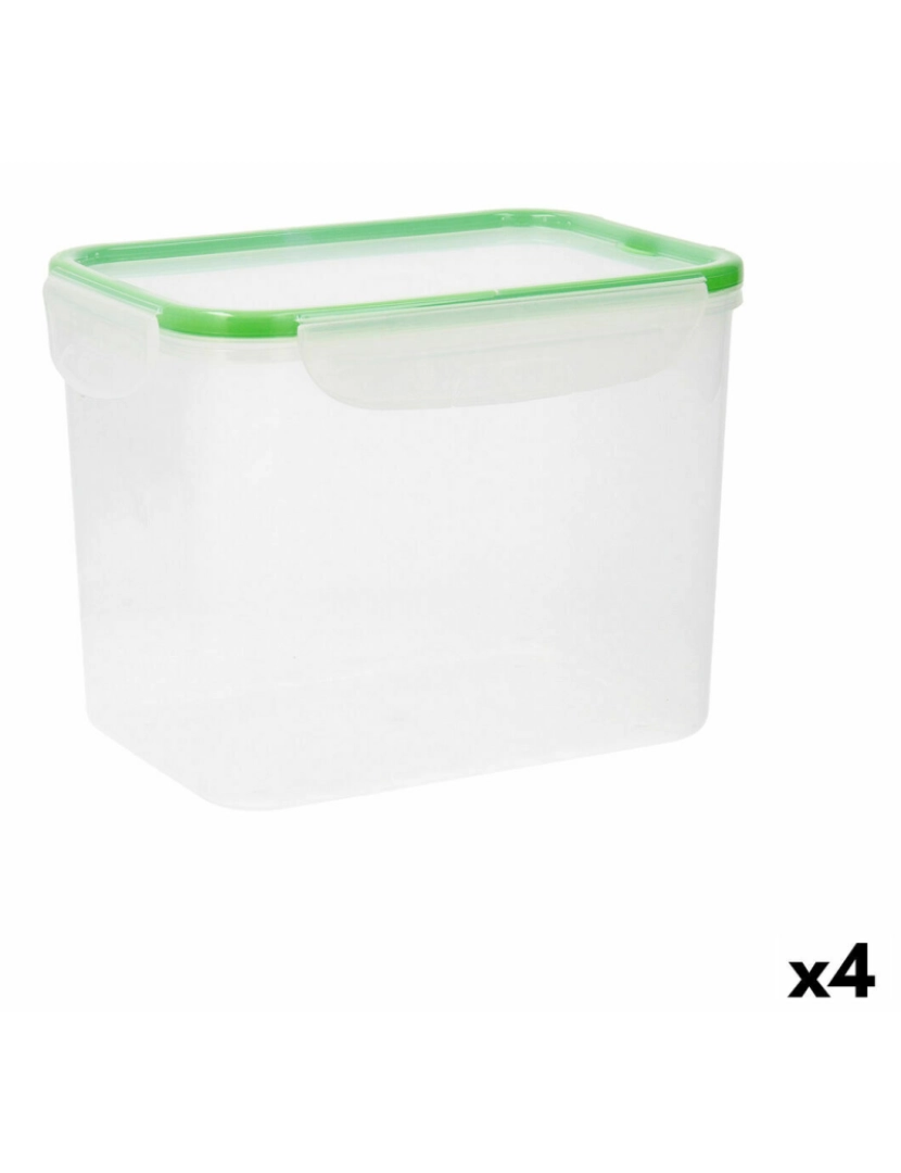 imagem de Lancheira Hermética Quid Greenery Transparente Plástico (3,7 L) (Pack 4x)2