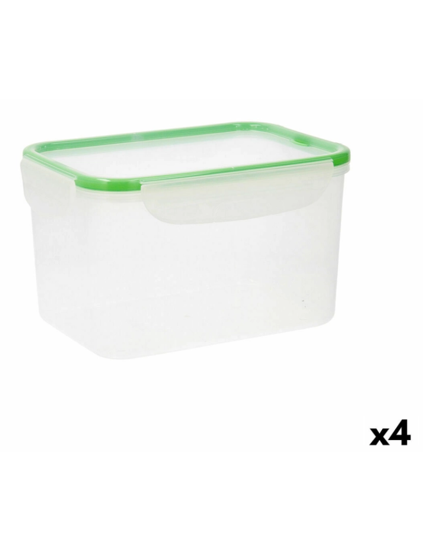 imagem de Lancheira Quid Greenery 2,8 L Transparente Plástico (4 Unidades) (Pack 4x)2