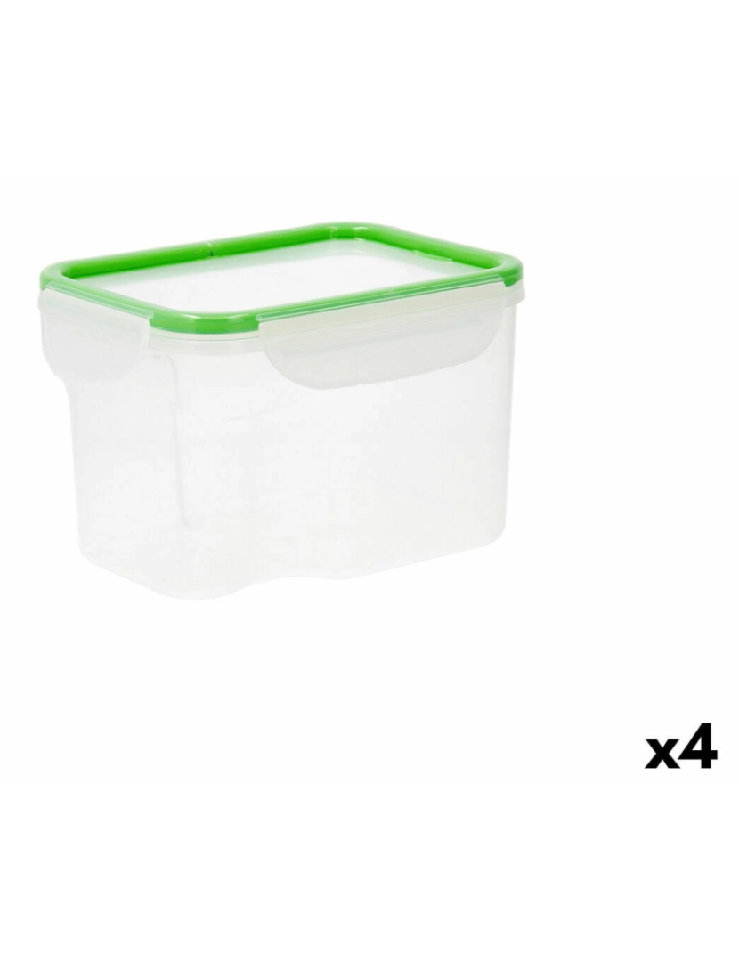 imagem de Lancheira Hermética Quid Greenery 1,8 L Transparente Plástico (Pack 4x)2