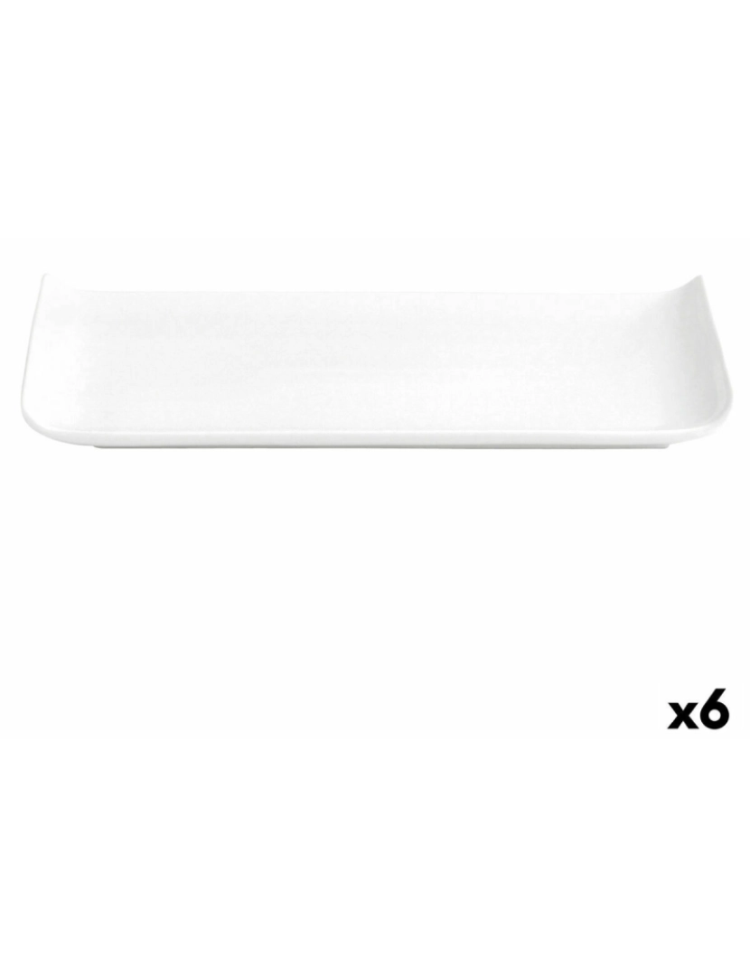 imagem de Prato Quid Chef Baguette Cerâmica Branco (25 x 12 cm) (Pack 6x)2