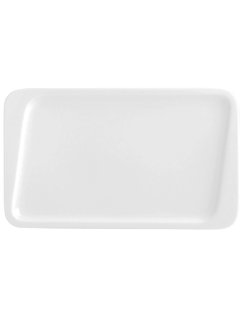 imagem de Prato de Sobremesa Quid Chef Cerâmica Branco 25 x 15 cm (6 Unidades) (Pack 6x)1