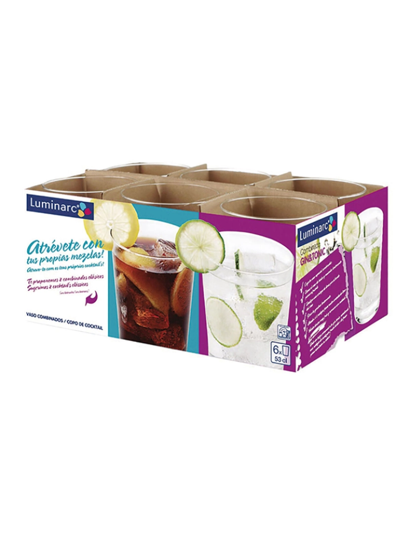 Luminarc - Copo Luminarc Sidra Gigante Transparente Vidro 6 Unidades 530 ml (Pack 6x)