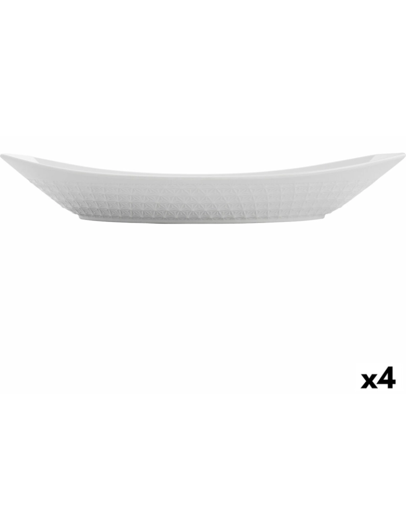 imagem de Recipiente de Cozinha Quid Gastro Cerâmica Branco (39,5 x 19 x 8 cm) (4 Unidades)1