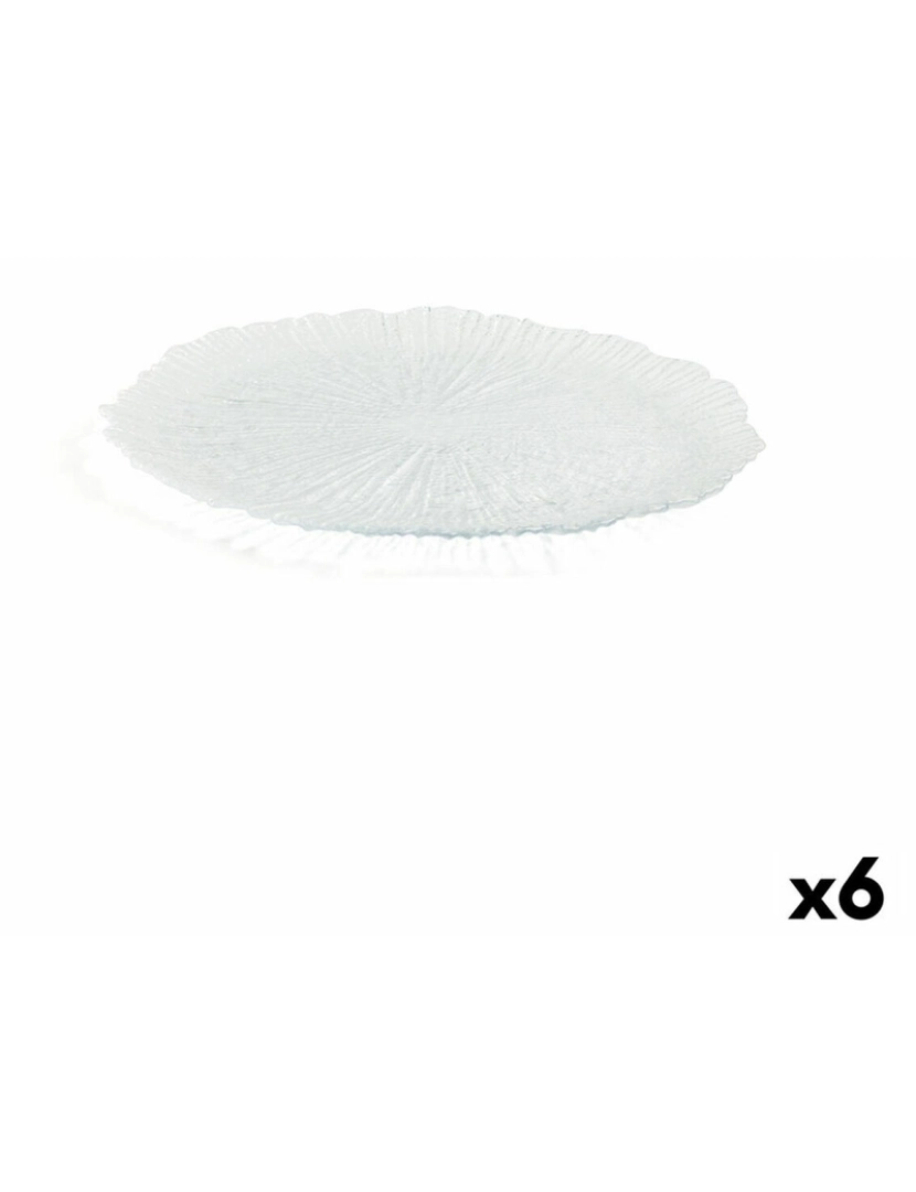 imagem de Prato de Jantar Quid Mar De Viento Transparente Vidro Ø 32 cm (6 Unidades) (Pack 6x)2