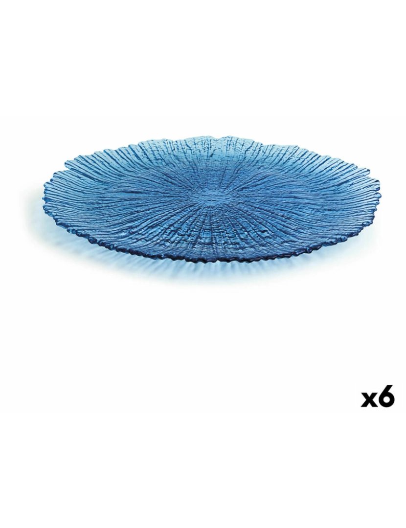 imagem de Prato de Jantar Quid Mar De Viento Azul Vidro Ø 32 cm (6 Unidades) (Pack 6x)2