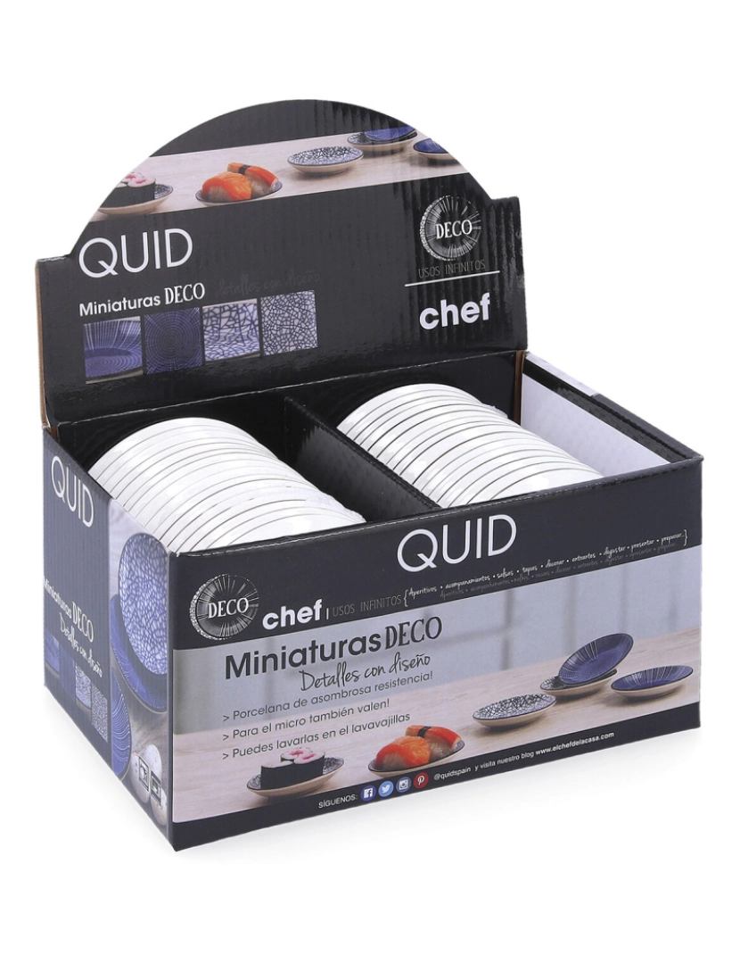 Quid - Prato de Sobremesa Quid Chef Cerâmica Multicolor (9 cm) (Pack 32x)