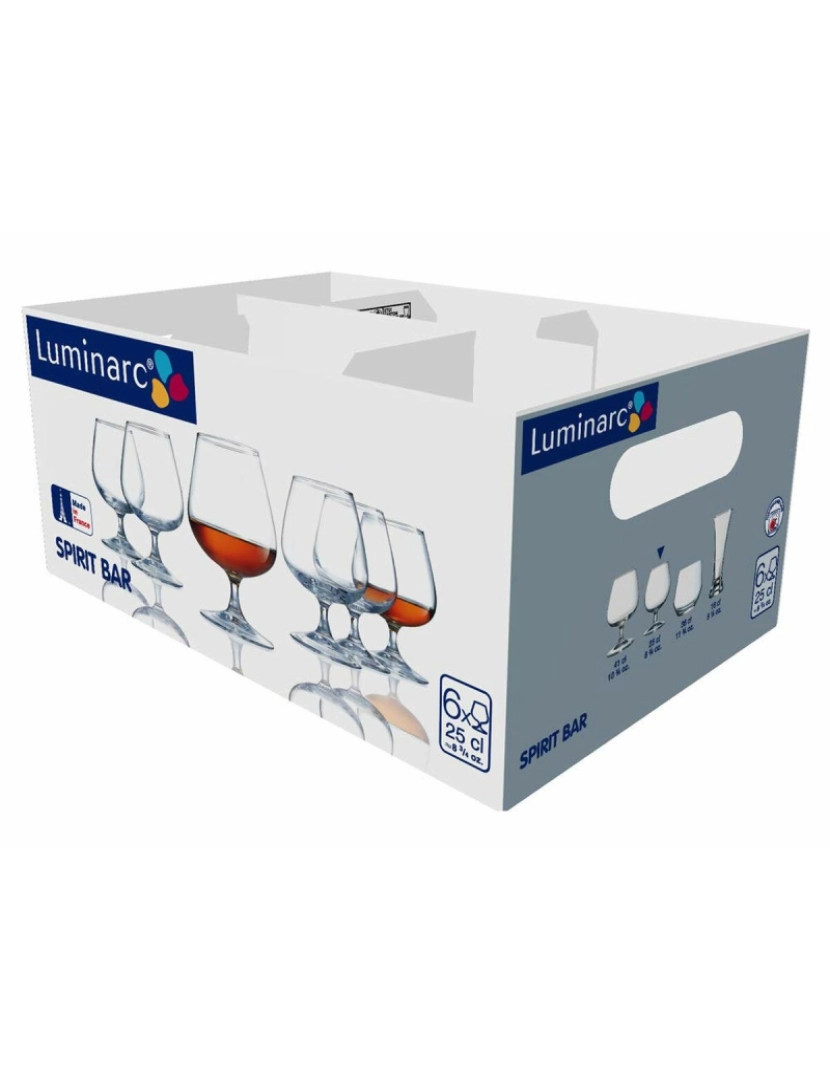 Luminarc - Copo de balão Luminarc Spirit Bar Transparente Vidro 6 Unidades 250 ml (Pack 6x)