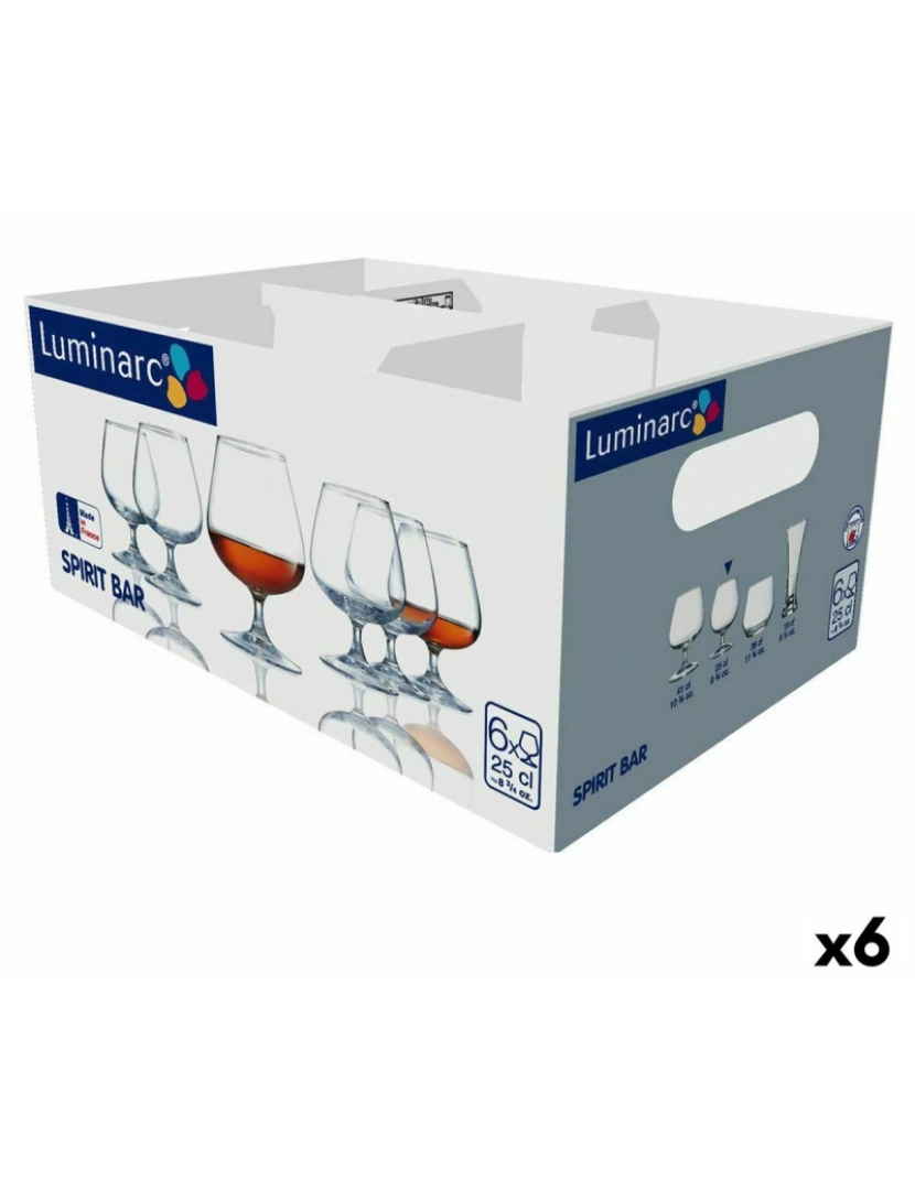 imagem de Copo de balão Luminarc Spirit Bar Transparente Vidro 6 Unidades 250 ml (Pack 6x)2