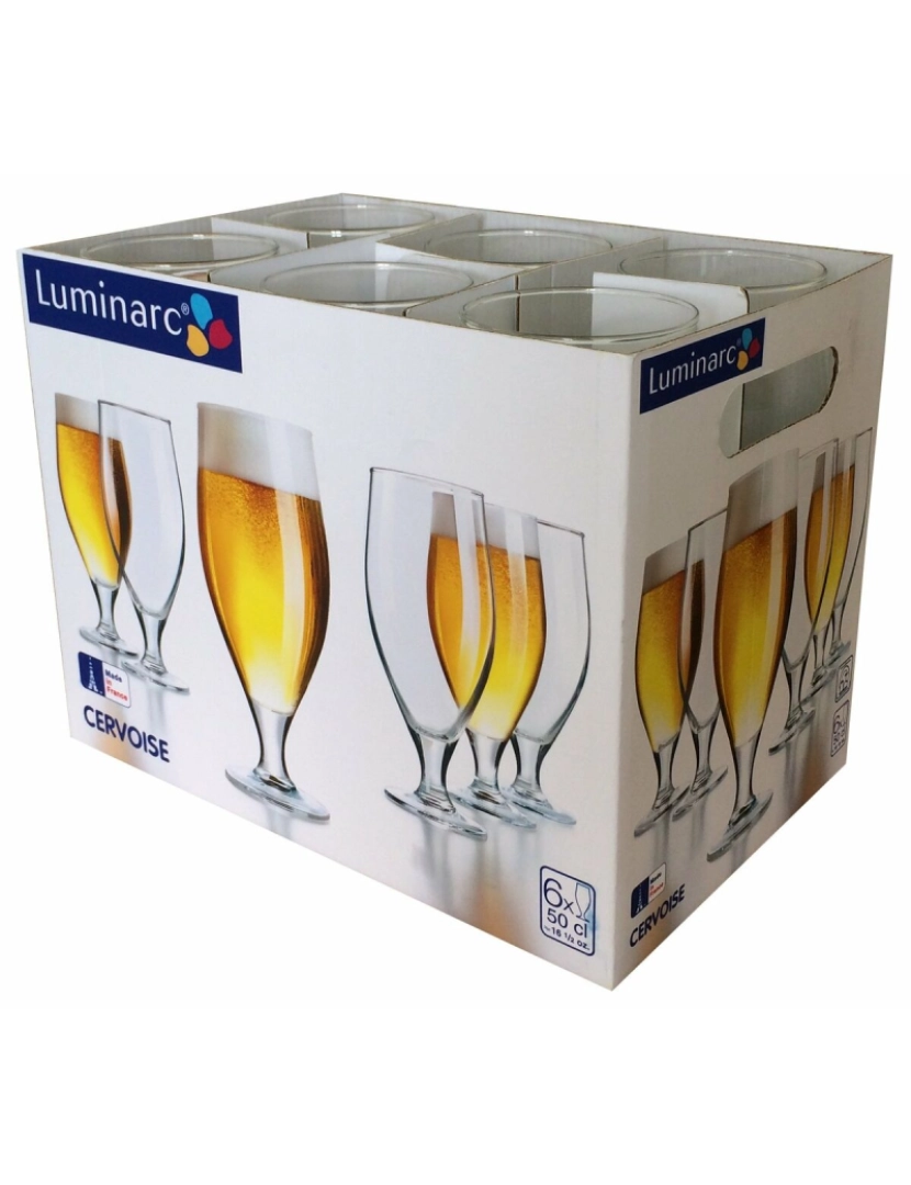 imagem de Copo para Cerveja Luminarc Spirit Bar Transparente Vidro 500 ml 6 Unidades (Pack 6x)1