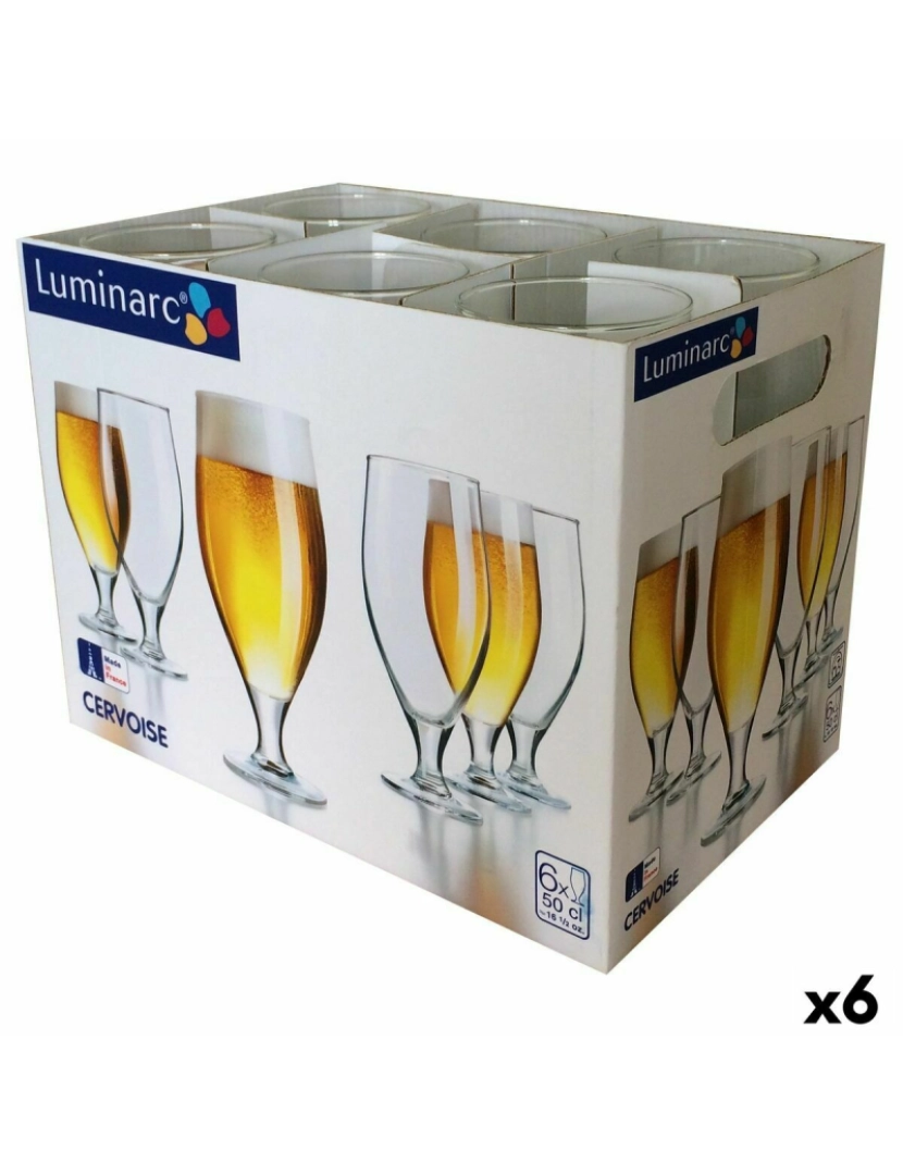 imagem de Copo para Cerveja Luminarc Spirit Bar Transparente Vidro 500 ml 6 Unidades (Pack 6x)2