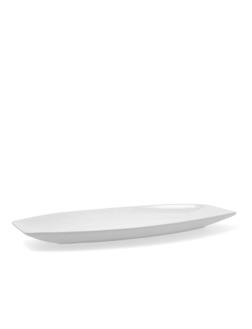 Quid - Recipiente de Cozinha Quid Gastro Cerâmica Branco (40 x 17,5 x 3,5 cm) (Pack 4x)