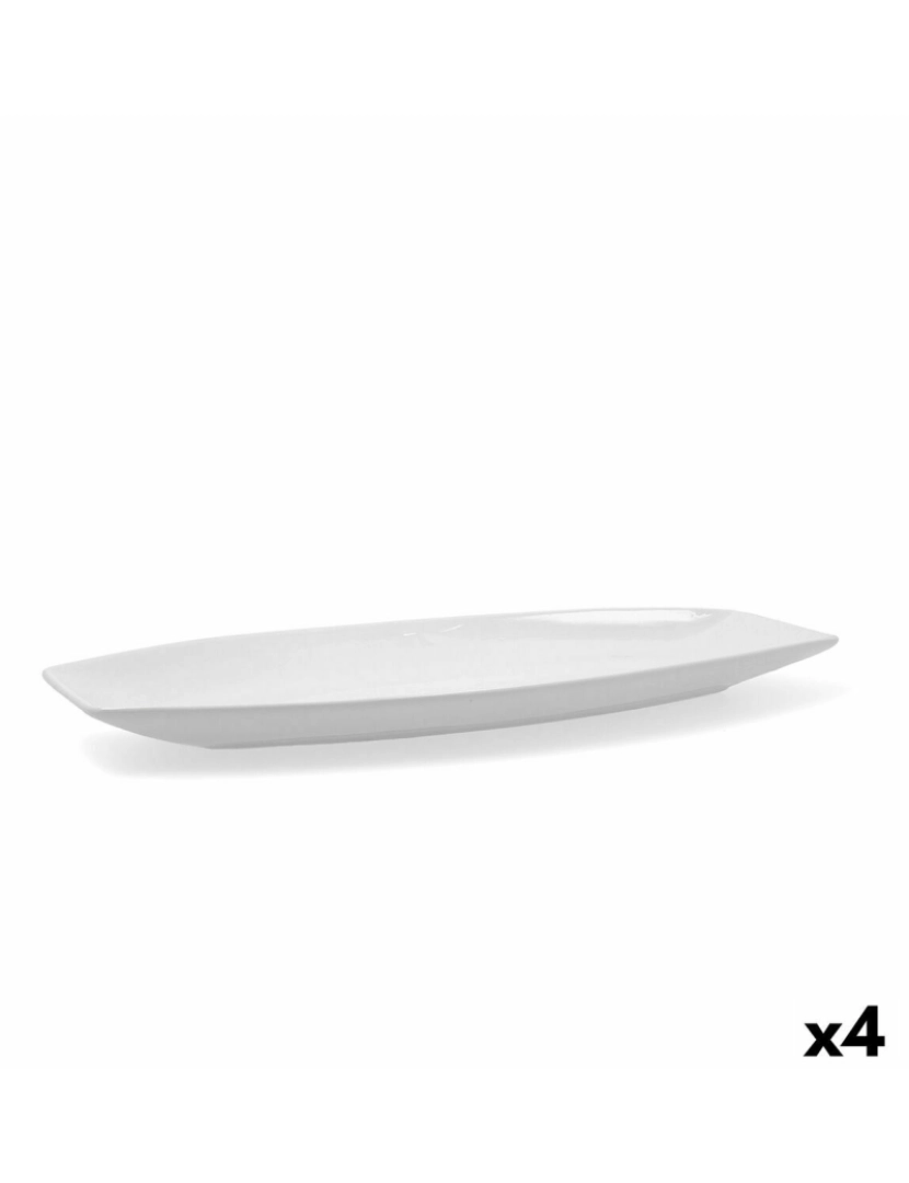 imagem de Recipiente de Cozinha Quid Gastro Cerâmica Branco (40 x 17,5 x 3,5 cm) (Pack 4x)2