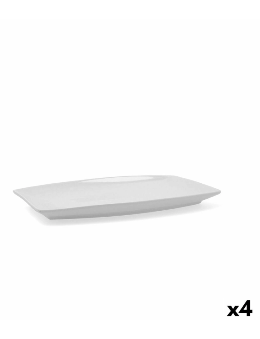 imagem de Recipiente de Cozinha Quid Gastro Cerâmica Branco (30,5 x 19,5 x 2,5 cm) (Pack 4x)2