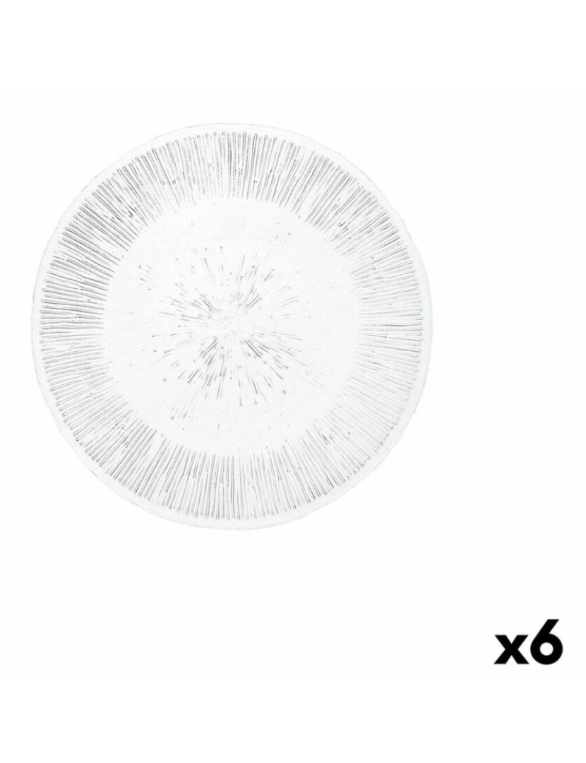 imagem de Prato de Jantar Quid Lonja Transparente Vidro Ø 21 cm (6 Unidades) (Pack 6x)2