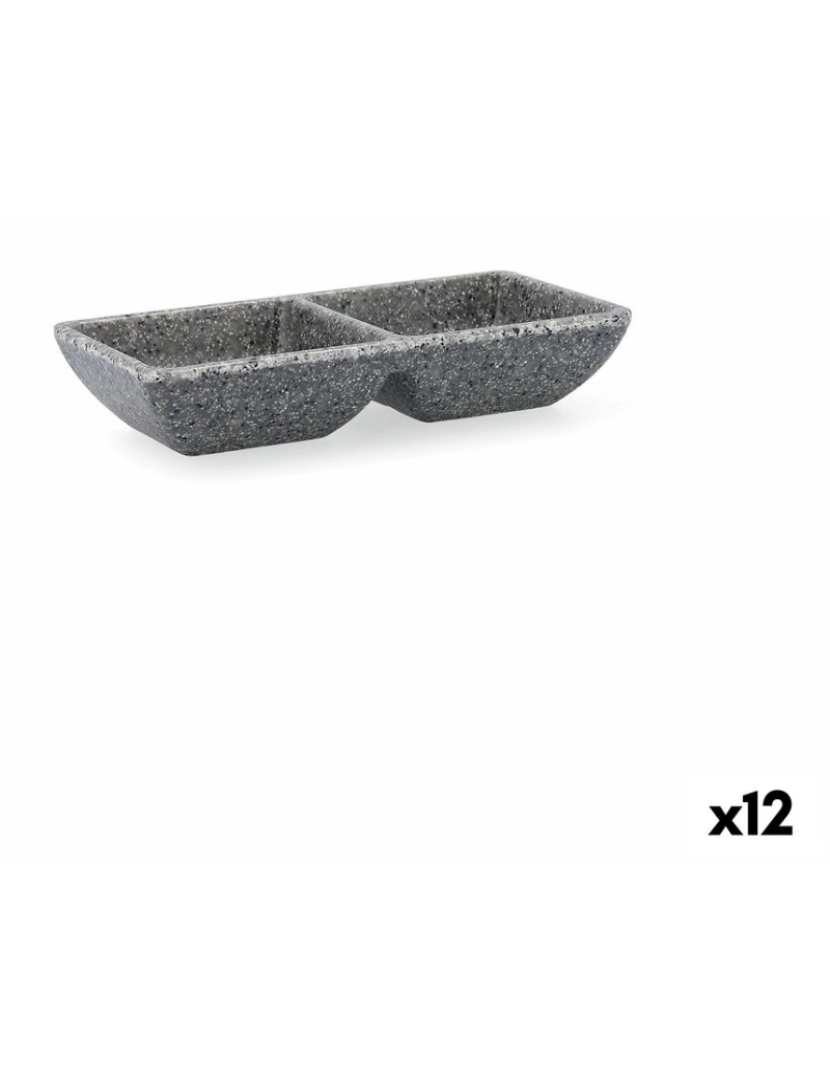 imagem de bandeja de aperitivos Quid Lonja Cinzento Plástico 17 x 7 x 3 cm (12 Unidades)1