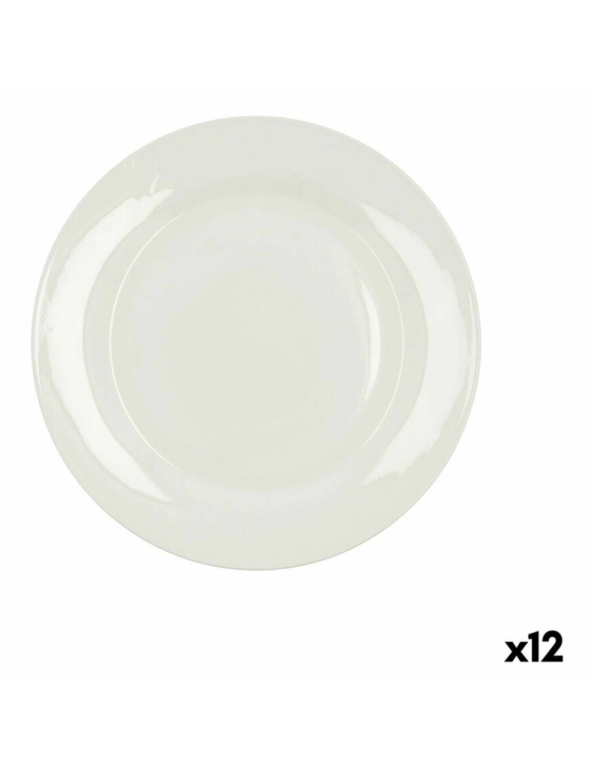 imagem de Prato de Jantar Bidasoa Lis Branco Cerâmica Ø 26 cm (12 Unidades) (Pack 12x)2