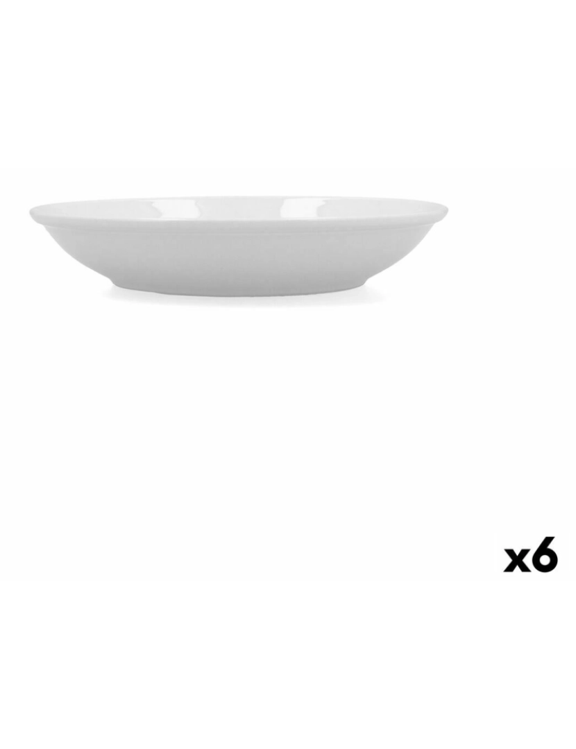imagem de Prato Fundo Bidasoa Glacial Coupe Cerâmica Branco (21 cm) (Pack 6x)2