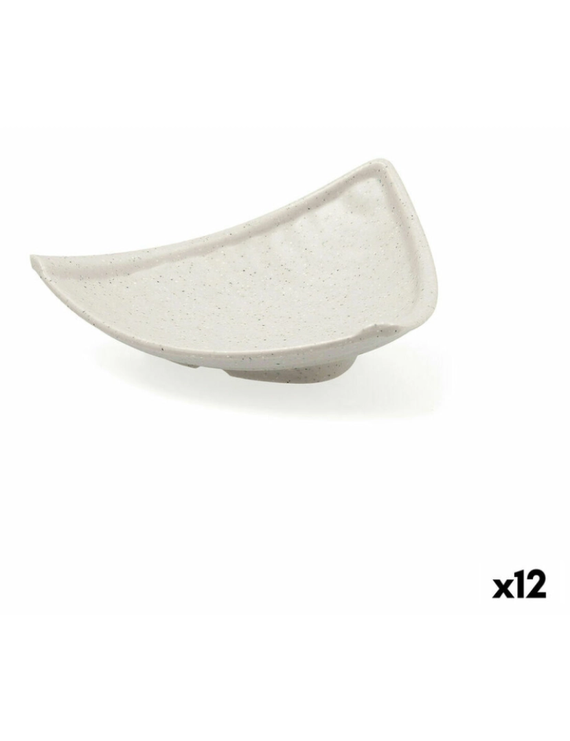 imagem de Prato Bidasoa Ikonic Triangular Cinzento Plástico Melamina 20,7 x 20 x 7 cm (12 Unidades) (Pack 12x)2