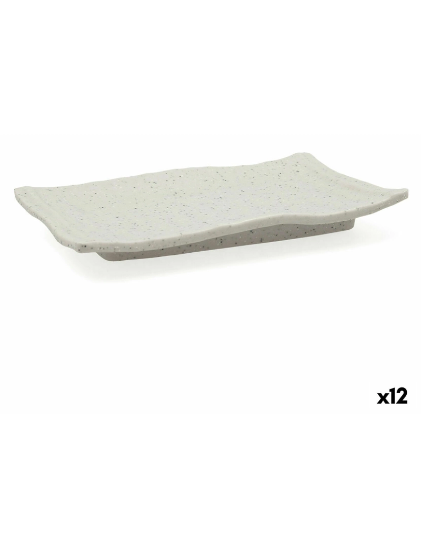 imagem de Prato de Jantar Bidasoa Ikonic Cinzento Plástico Melamina 20,7 x 13 x 2 cm (12 Unidades) (Pack 12x)2