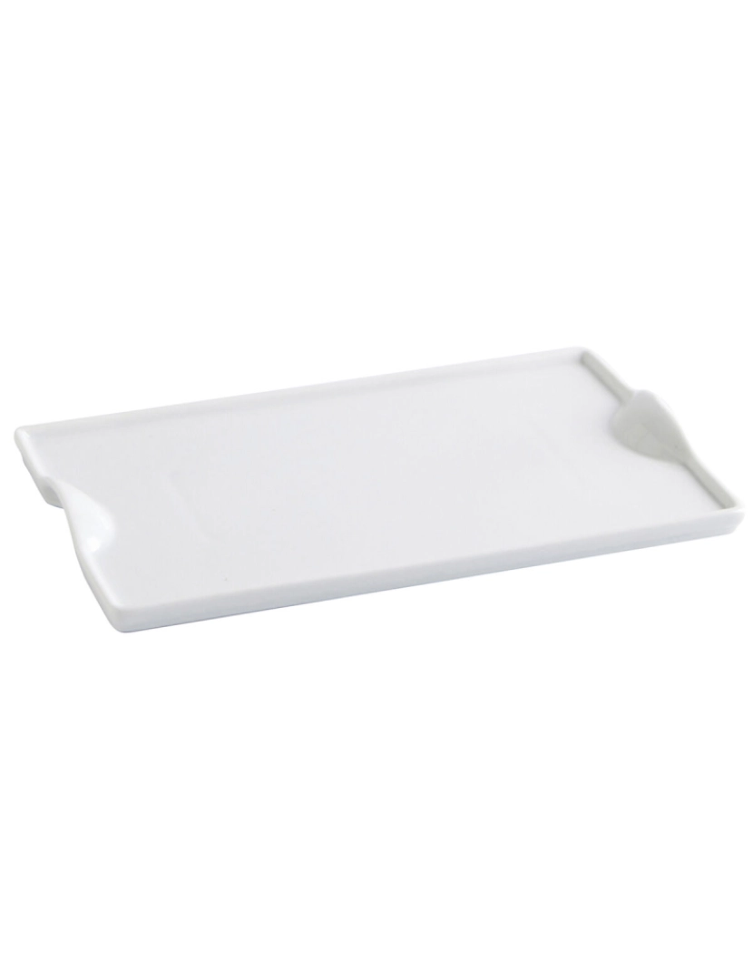 imagem de bandeja de aperitivos Quid Gastro Fun Cerâmica Branco (25,5 x 15,5 cm) (Pack 6x)1