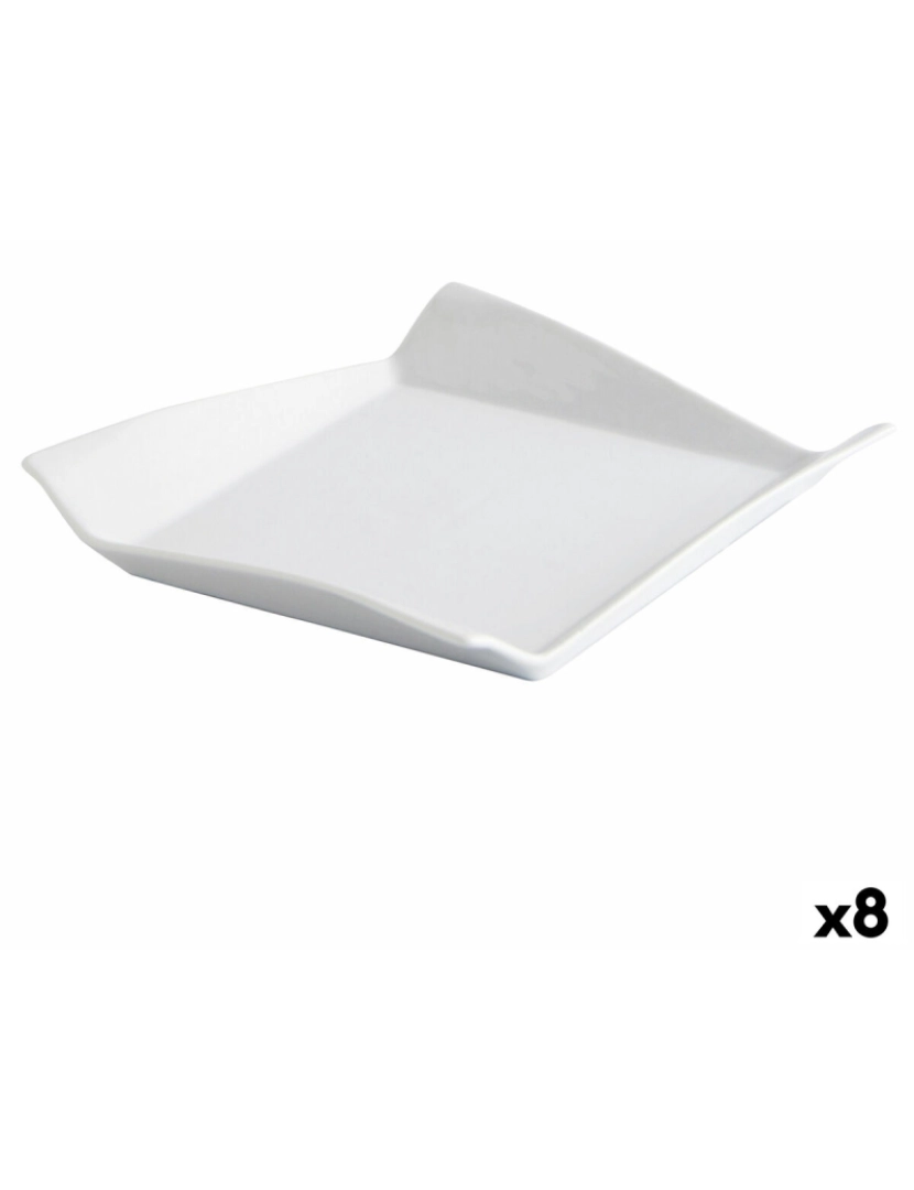 Quid - Prato Quid Gastro Fresh Sanduíche Cerâmica Branco (17,5 cm) (8 Unidades)