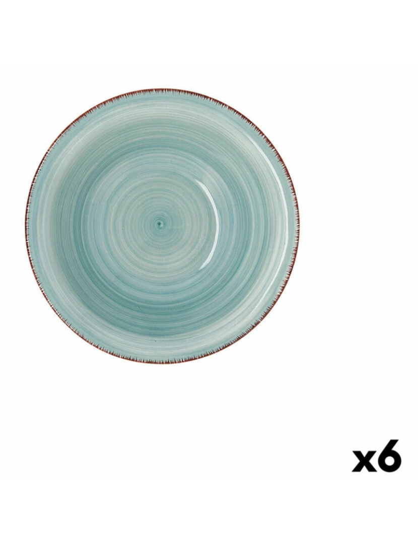 imagem de Tigela Quid Vita Aqua Cerâmica Azul Ø 18 cm (6 Unidades)2