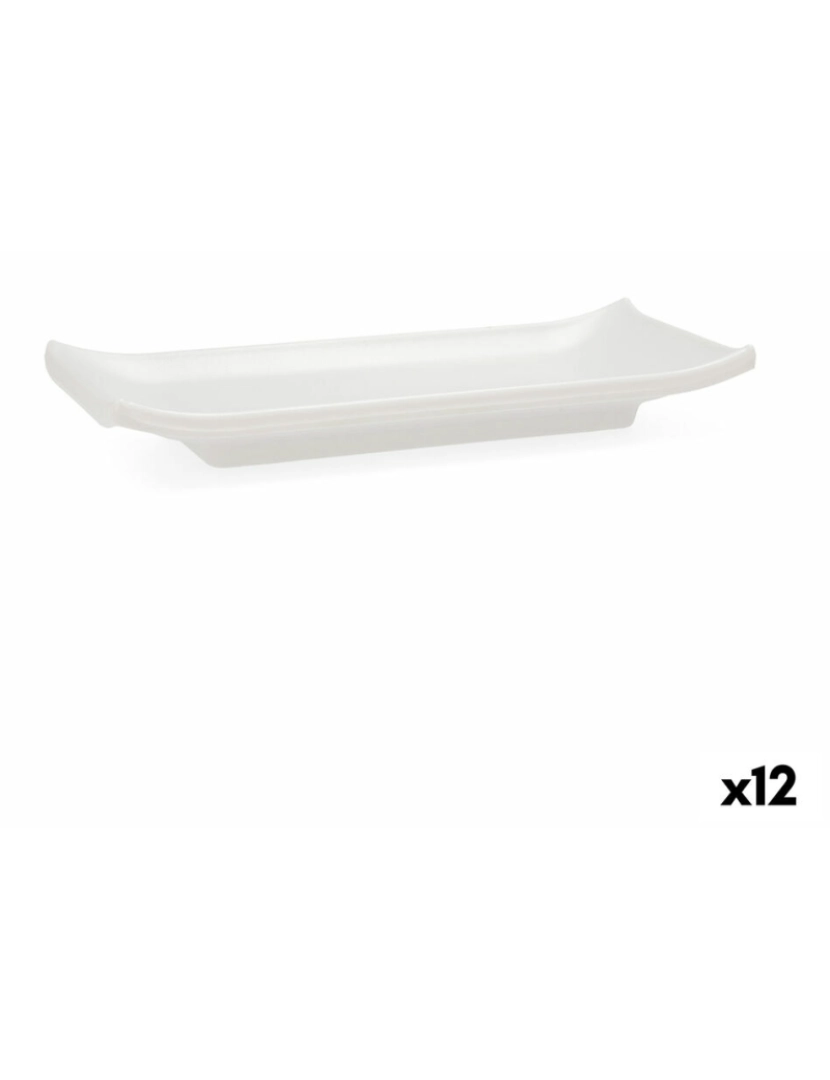 Quid - Tabuleiro Quid Select Sushi Branco Plástico 22,4 x 9,5 x 3 cm (12 Unidades)