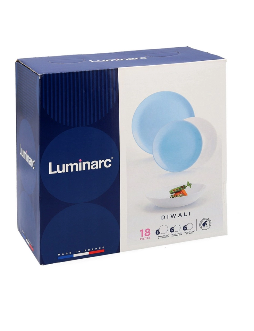 imagem de Louça Luminarc DIWALI Azul Vidro (18 Peças)5