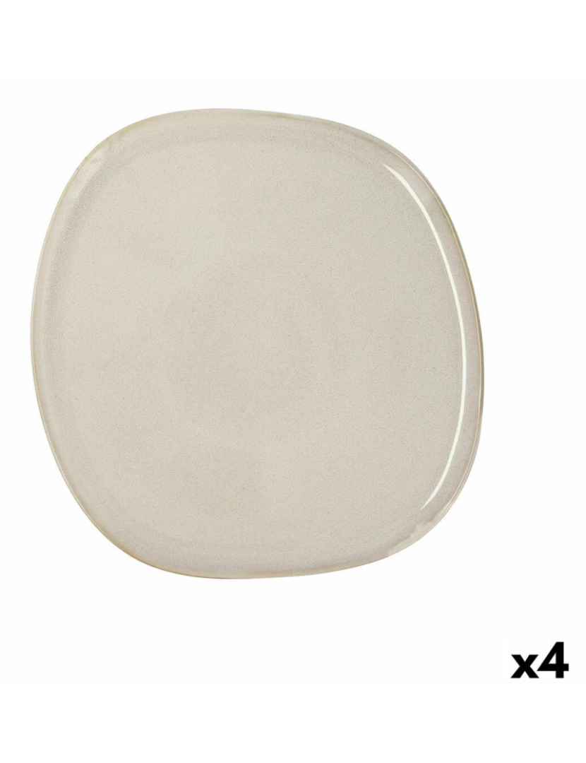 imagem de Prato de Jantar Bidasoa Ikonic Branco Cerâmica 26,5 x 25,7 x 1,5 cm (4 Unidades) (Pack 4x)2